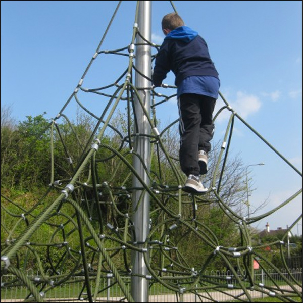 Outdoor Playground Climbing Towers And Scramble Nets