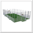 Steel MUGA multi use games area enclosures