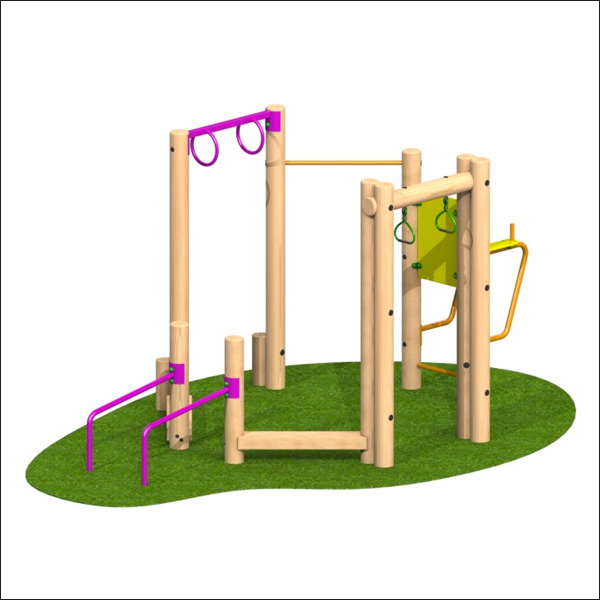 Outdoor Timber Fitness Station